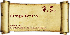 Hidegh Dorina névjegykártya