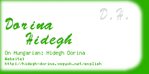 dorina hidegh business card